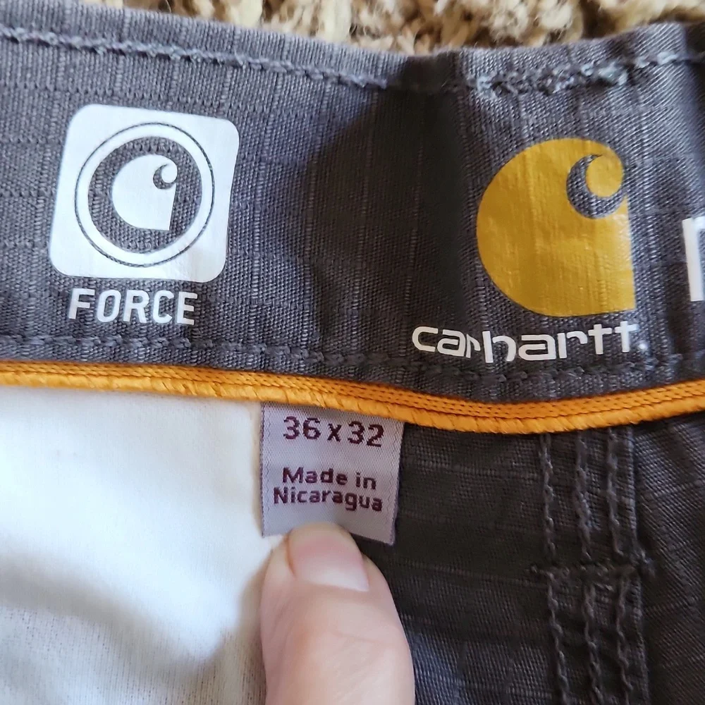 Carhartt NWT Men's Relaxed Fit Gray Cargo Pant Size 36x32 - Picture 5 of 10
